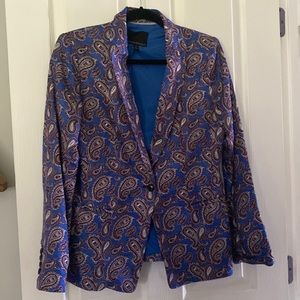 Blue paisley blazer